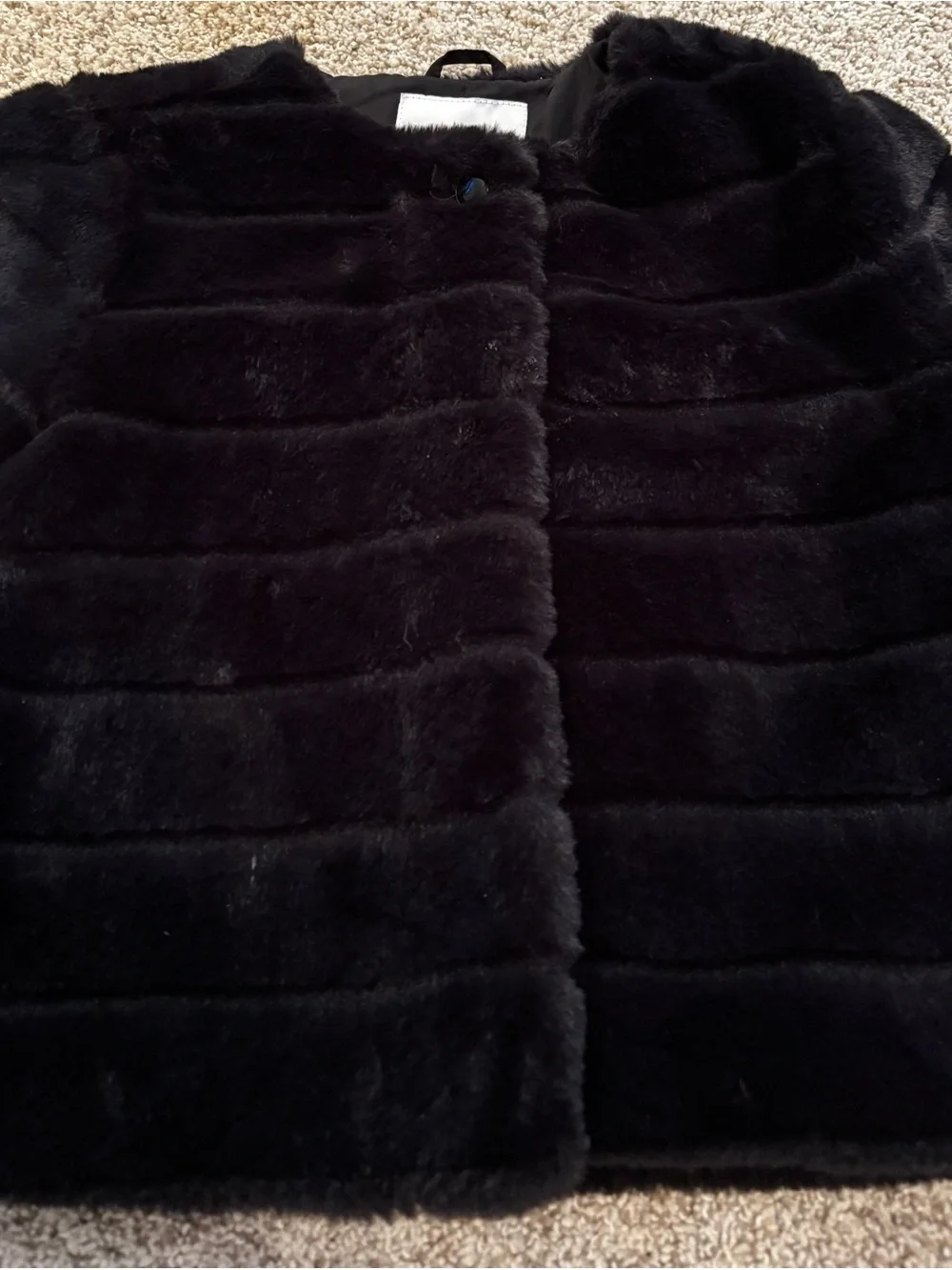 JANIE AND JACK Cropped Faux Fur Coat. Size 7/8.